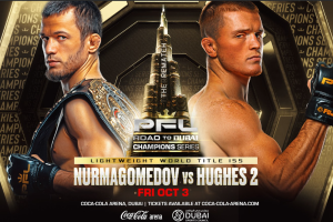 Usman Nurmagomedov vs Paul Hughes 2 – PFL Lightweight World Title, Dubai October 3, 2025
