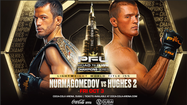 Usman Nurmagomedov vs Paul Hughes 2 – PFL Lightweight World Title, Dubai October 3, 2025